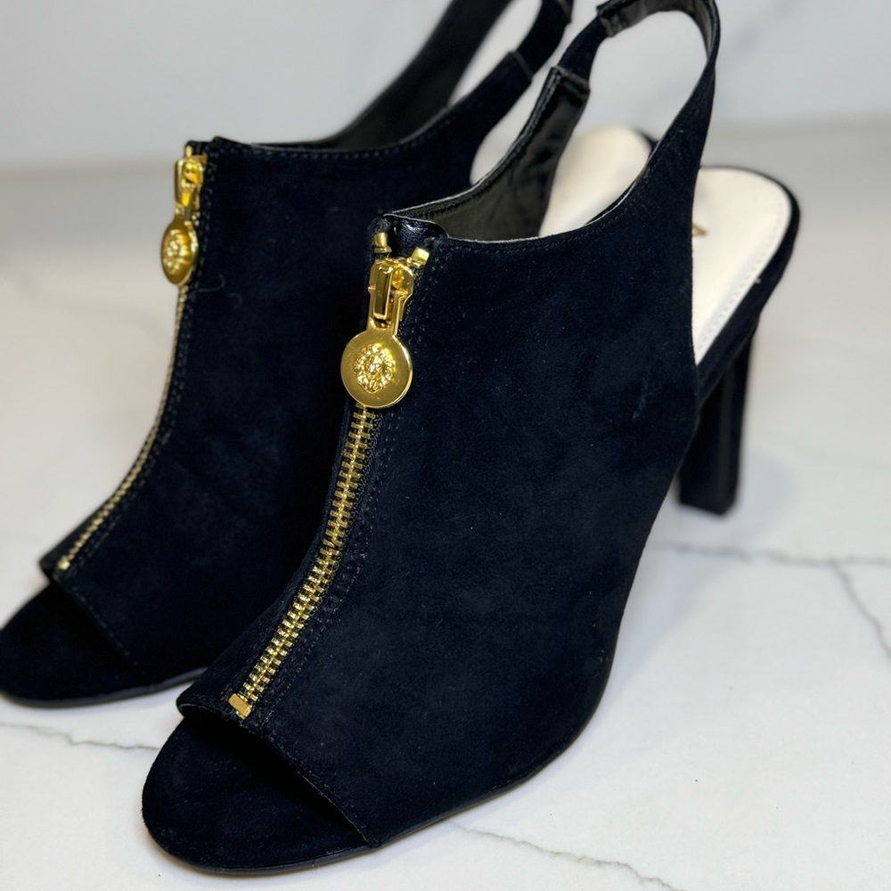 Anne Klein Open Toe Sling Back Bootie Heels